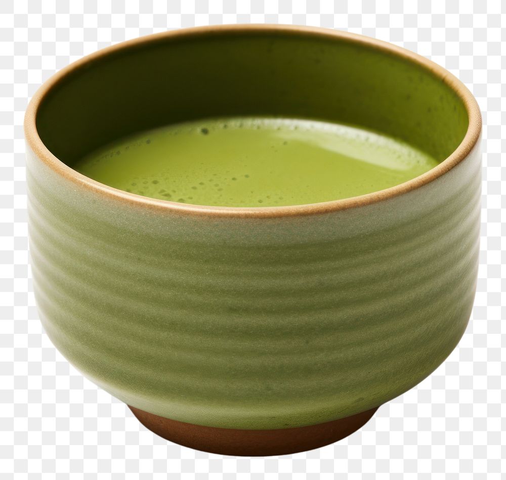 PNG Matcha green tea cup drink bowl.