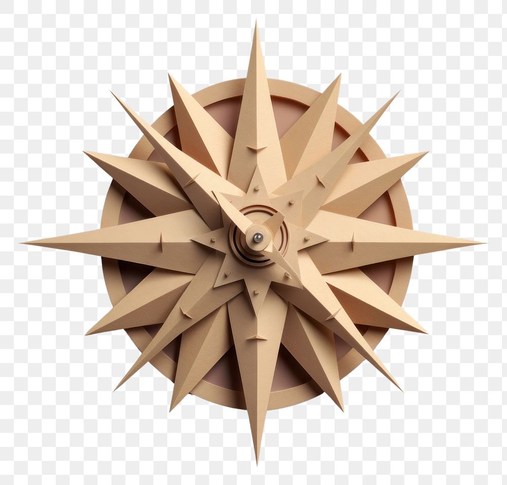PNG Creativity origami pattern compass.