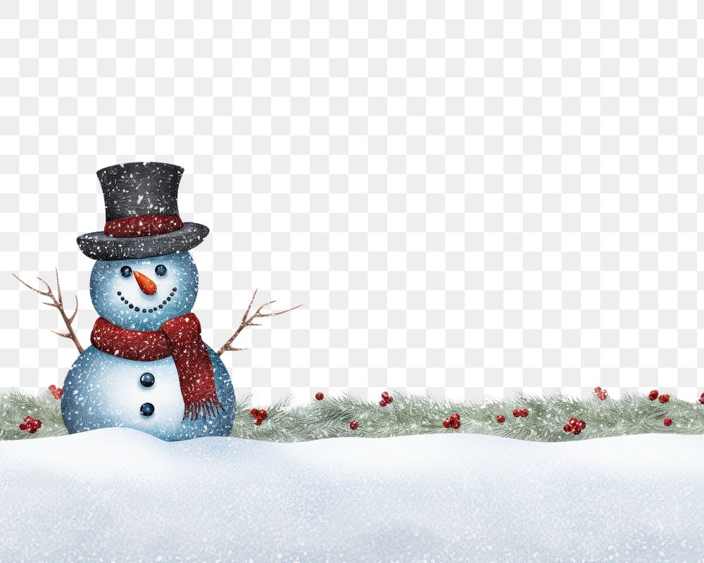 PNG  Snowman winter nature white.