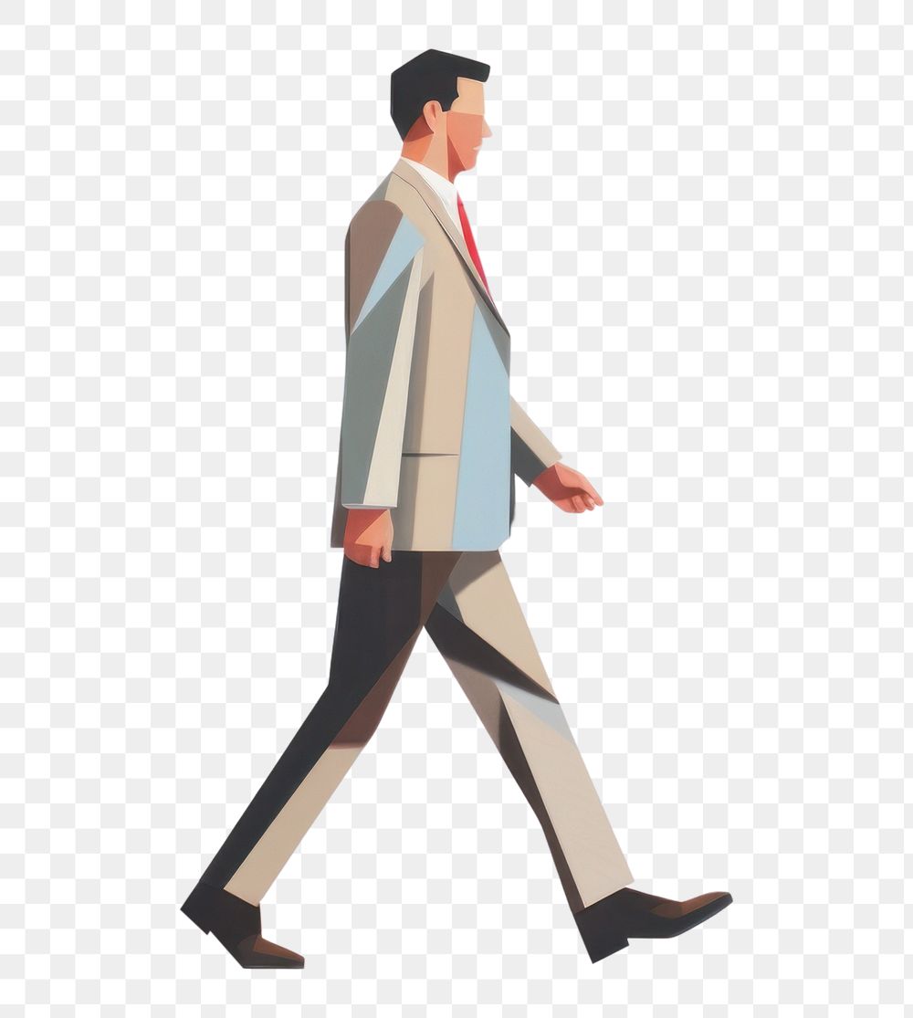 PNG Businessman walking standing adult art.