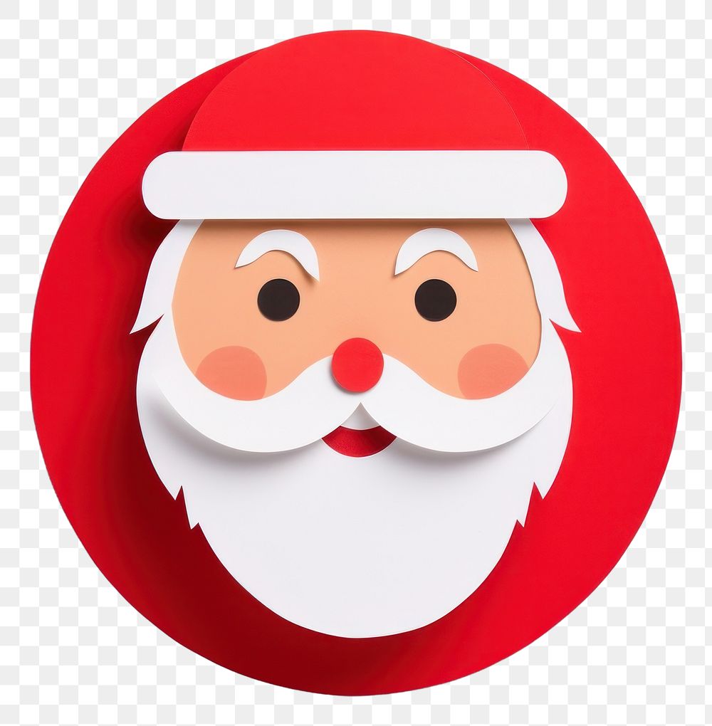 PNG Santa face anthropomorphic representation.