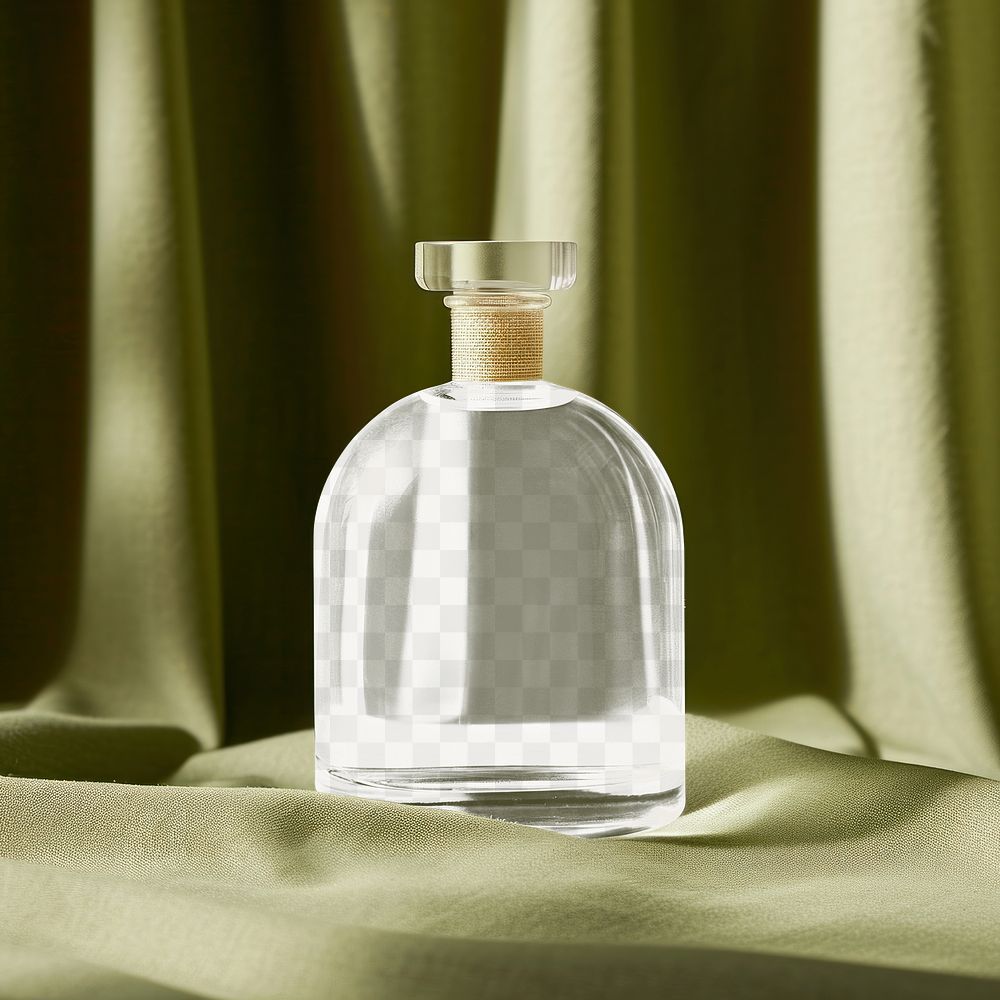 Perfume bottle png product mockup, transparent design