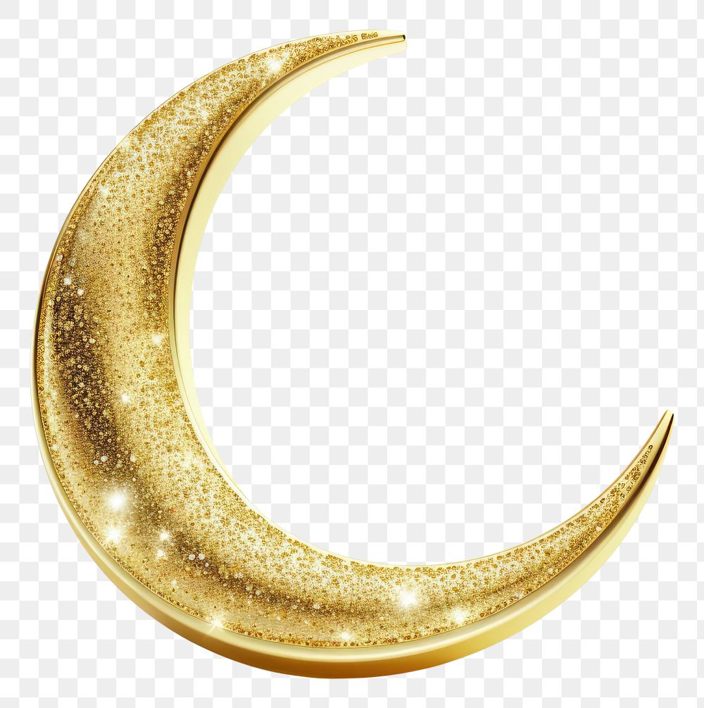 PNG Eid Mubarak crescent moon gold jewelry nature.