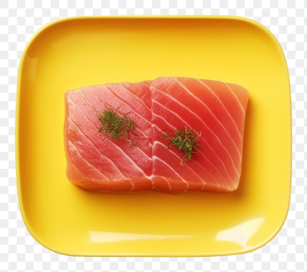 PNG Otoro sashimi seafood salmon plate.