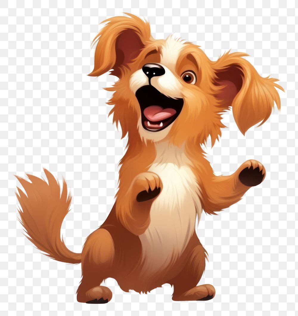 PNG Funny dog cartoon mammal animal.