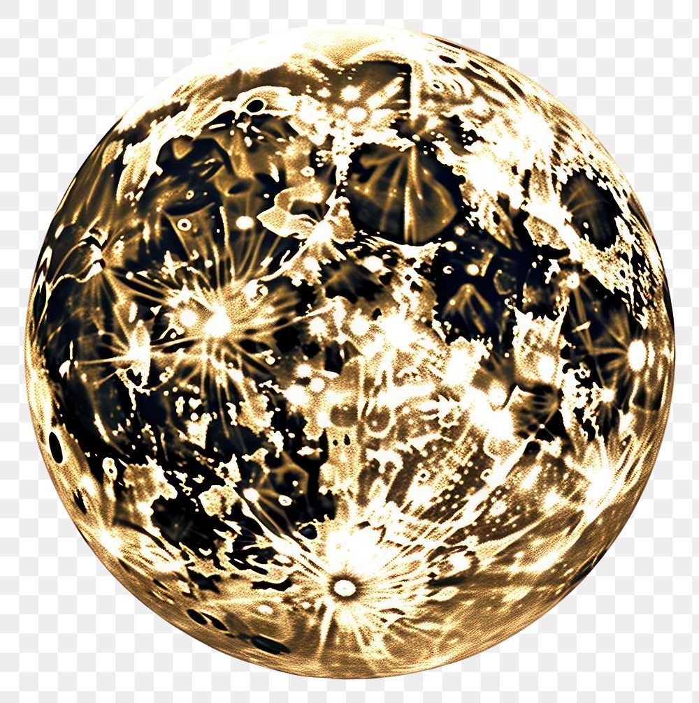 PNG Full moon sphere gold white background.
