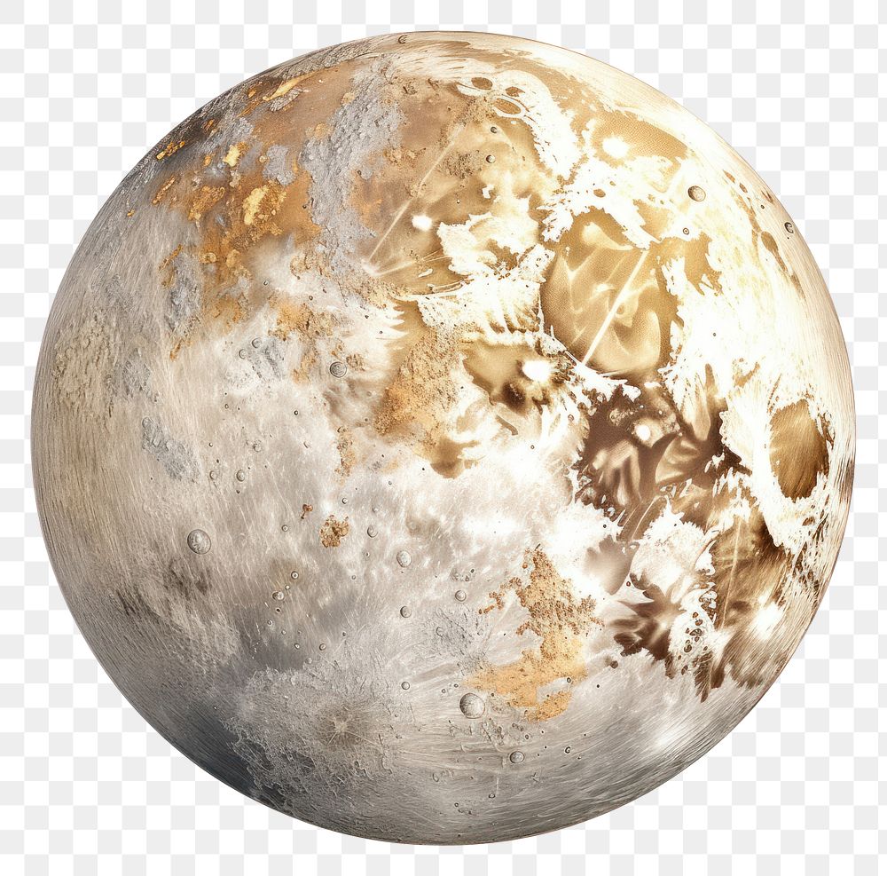 PNG Full moon planet space white background.
