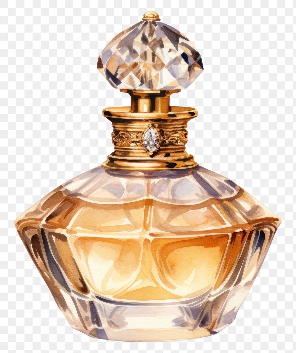 PNG Perfume bottle white background creativity.