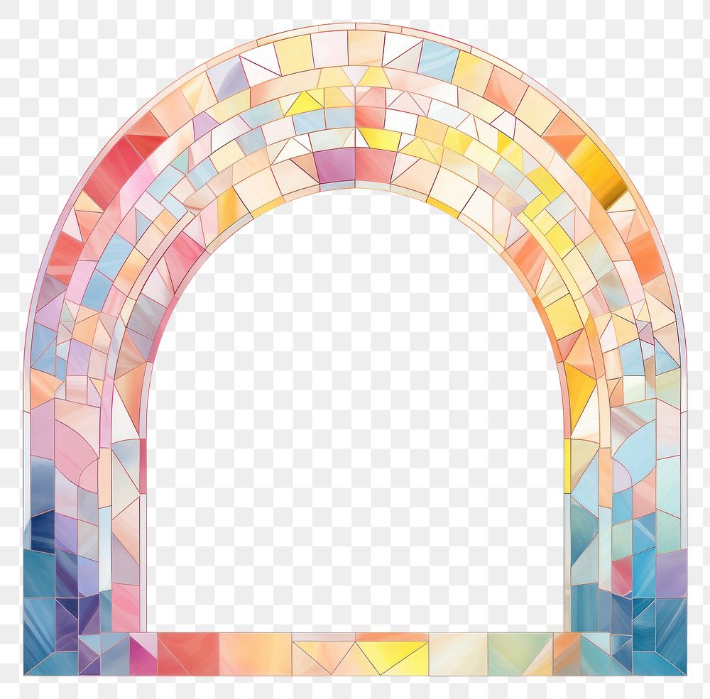 PNG Arch art nouveau with rainbow architecture backgrounds mosaic.