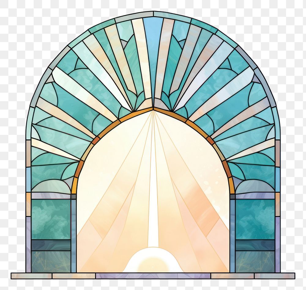 PNG Arch art nouveau with sun architecture glass spirituality.