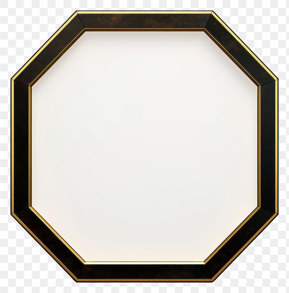 PNG Hexagon black frame gold art.