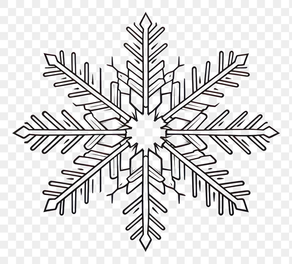 PNG Snowflake png snowflake drawing white.