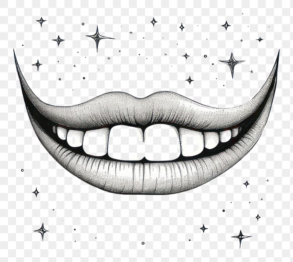PNG Mouth drawing sketch white.