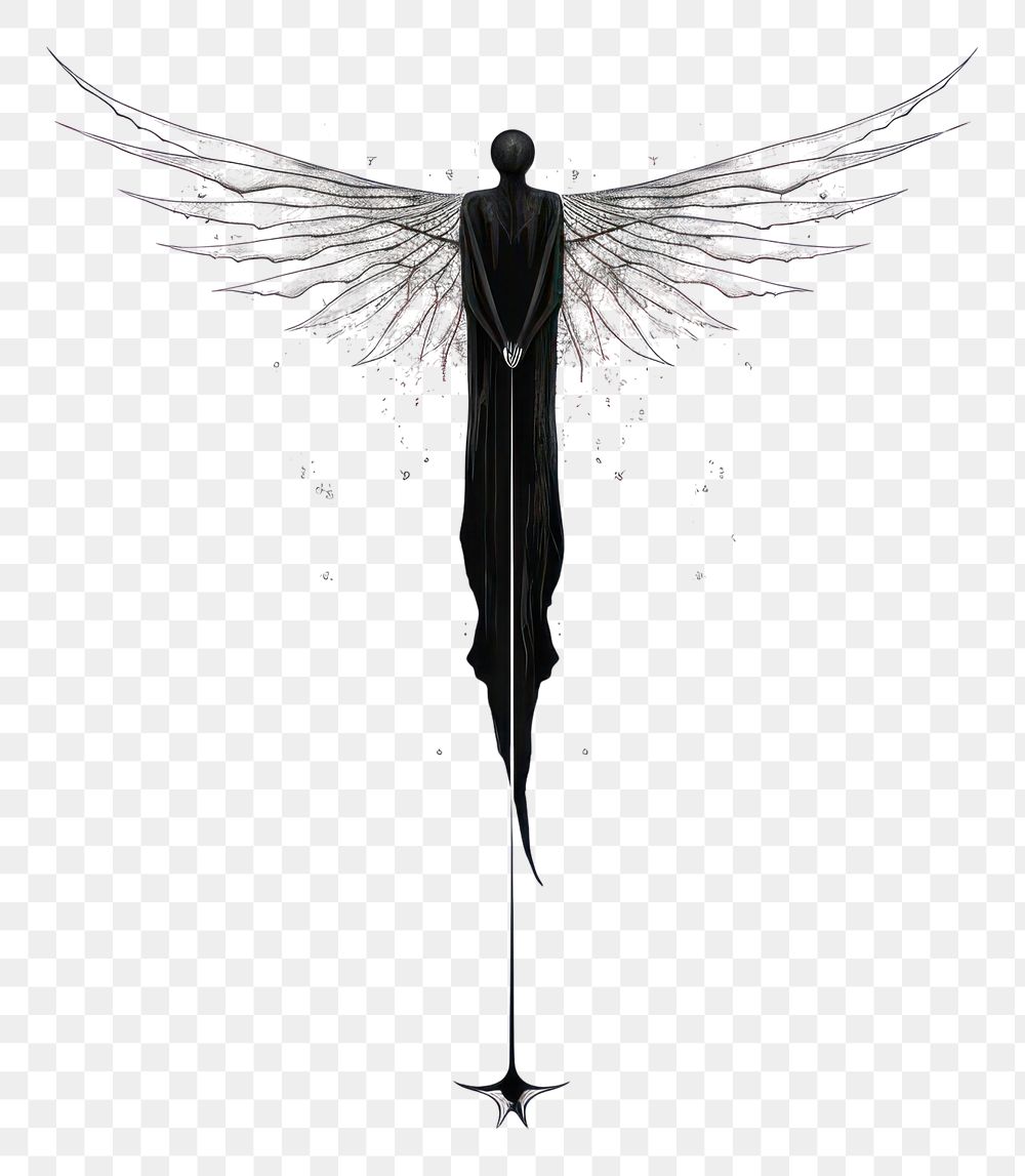 PNG Angel of Death drawing sketch symbol.