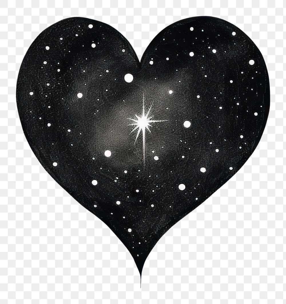 PNG Heart white background constellation illuminated.