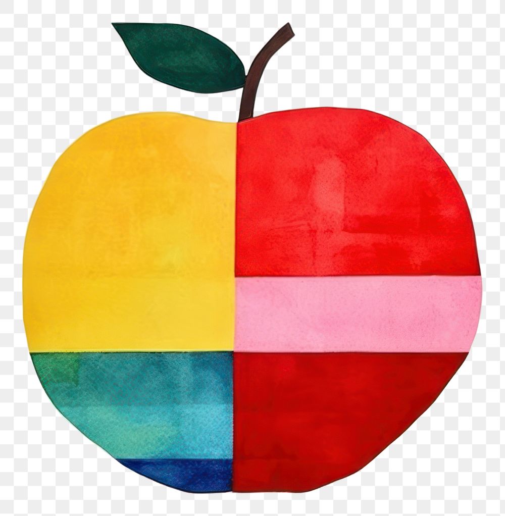 PNG Apple art painting fruit.