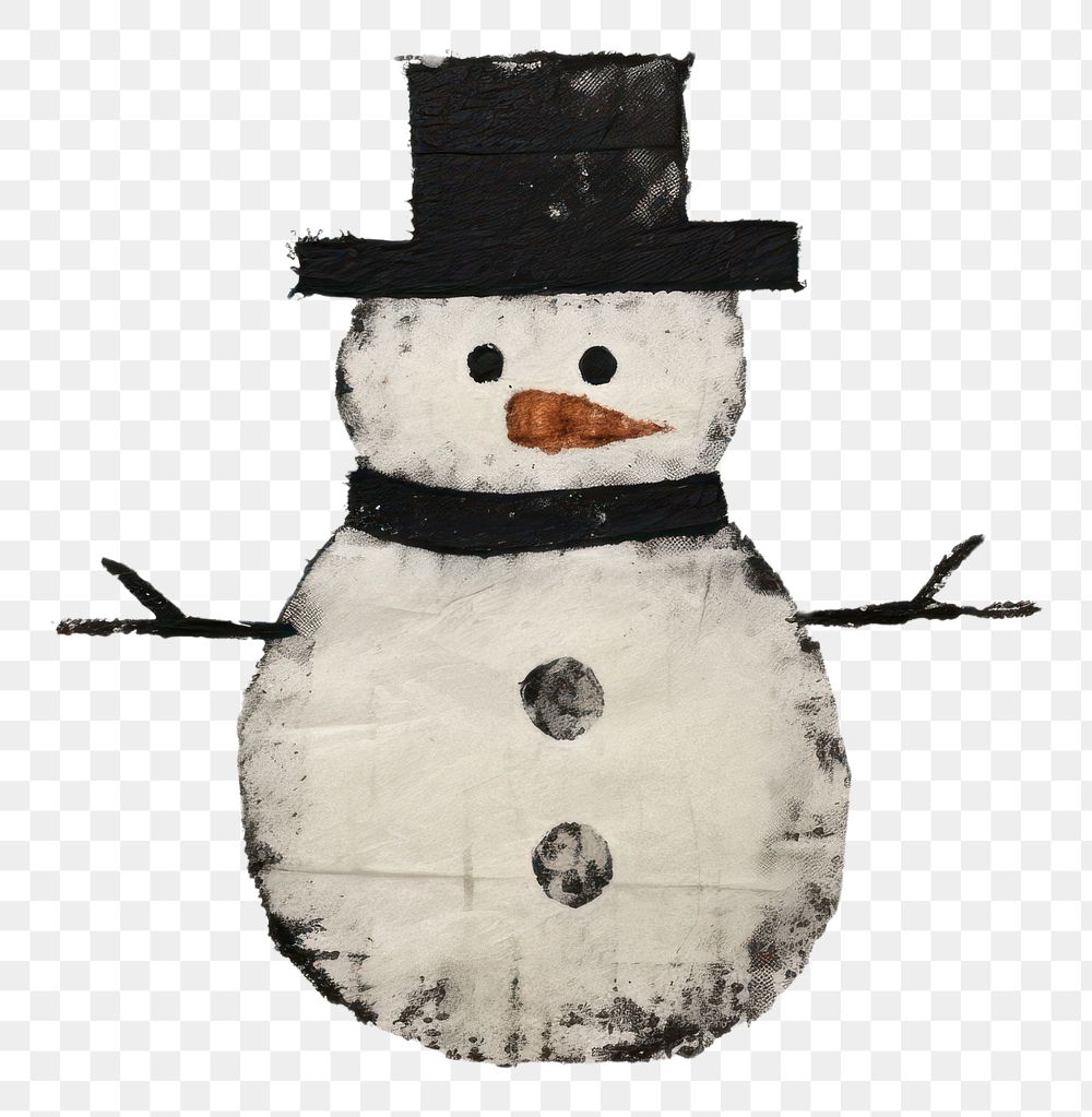 PNG Snowman winter art anthropomorphic.