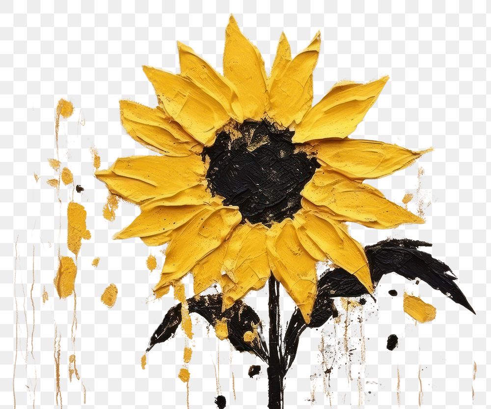 PNG Sunflower sunflower art plant.