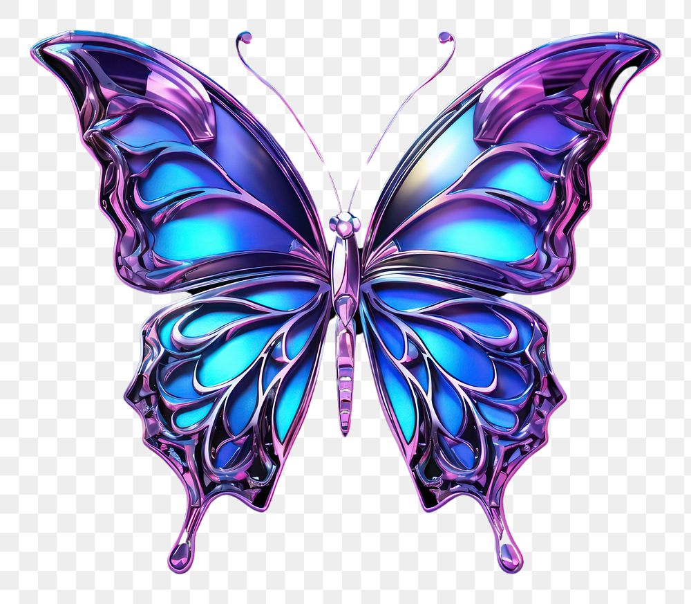PNG Neon butterfly animal insect purple.