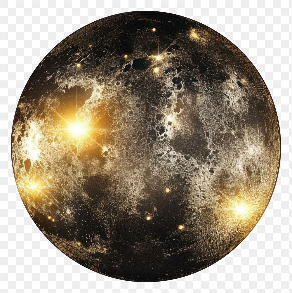 PNG Neon full moon astronomy sphere space.