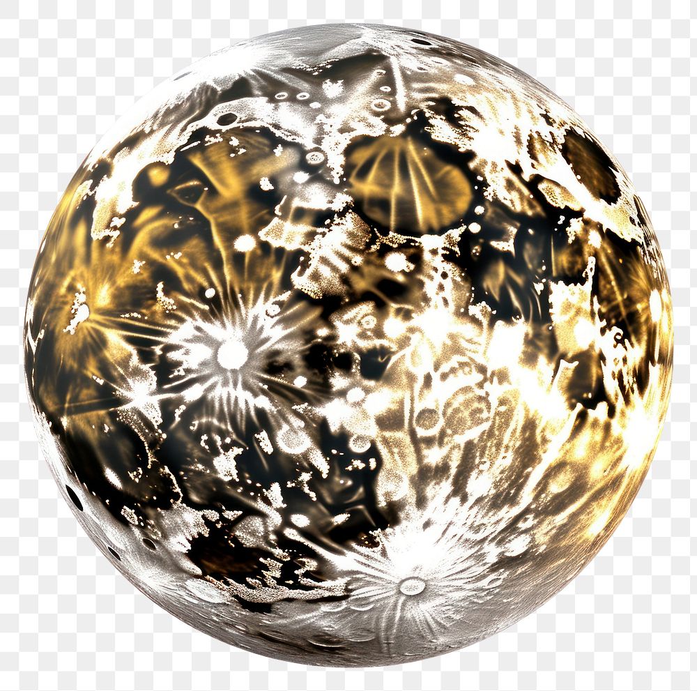 PNG Neon full moon sphere gold ball.