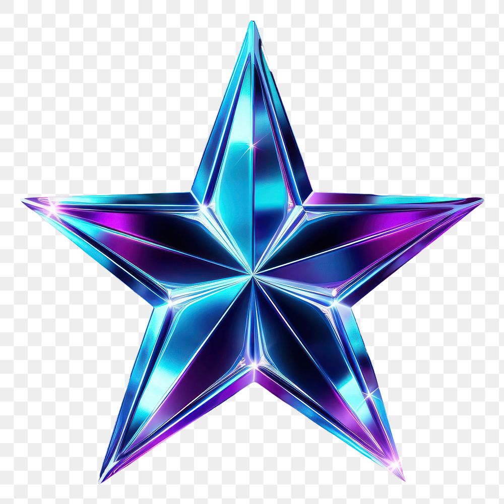 PNG Neon star symbol night light.