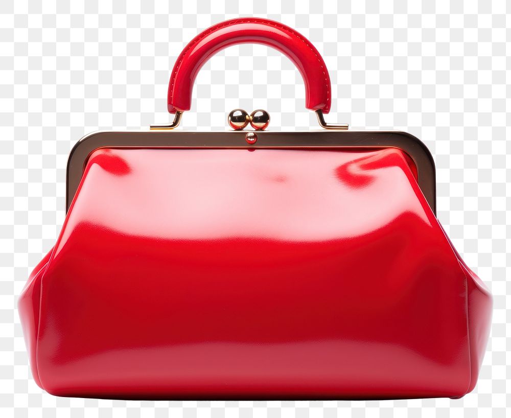 PNG Purse bag handbag red.