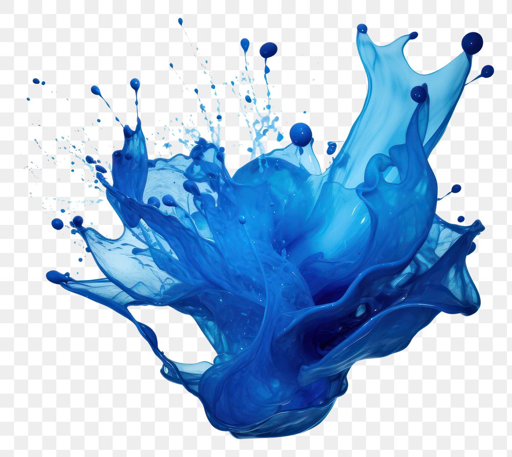 PNG Blue Paint splash paint blue white background.