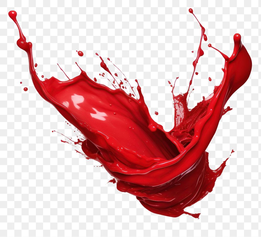 PNG Red Paint splash red white background refreshment.
