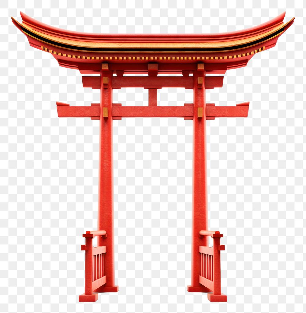 PNG Japan Arch gate white background spirituality.