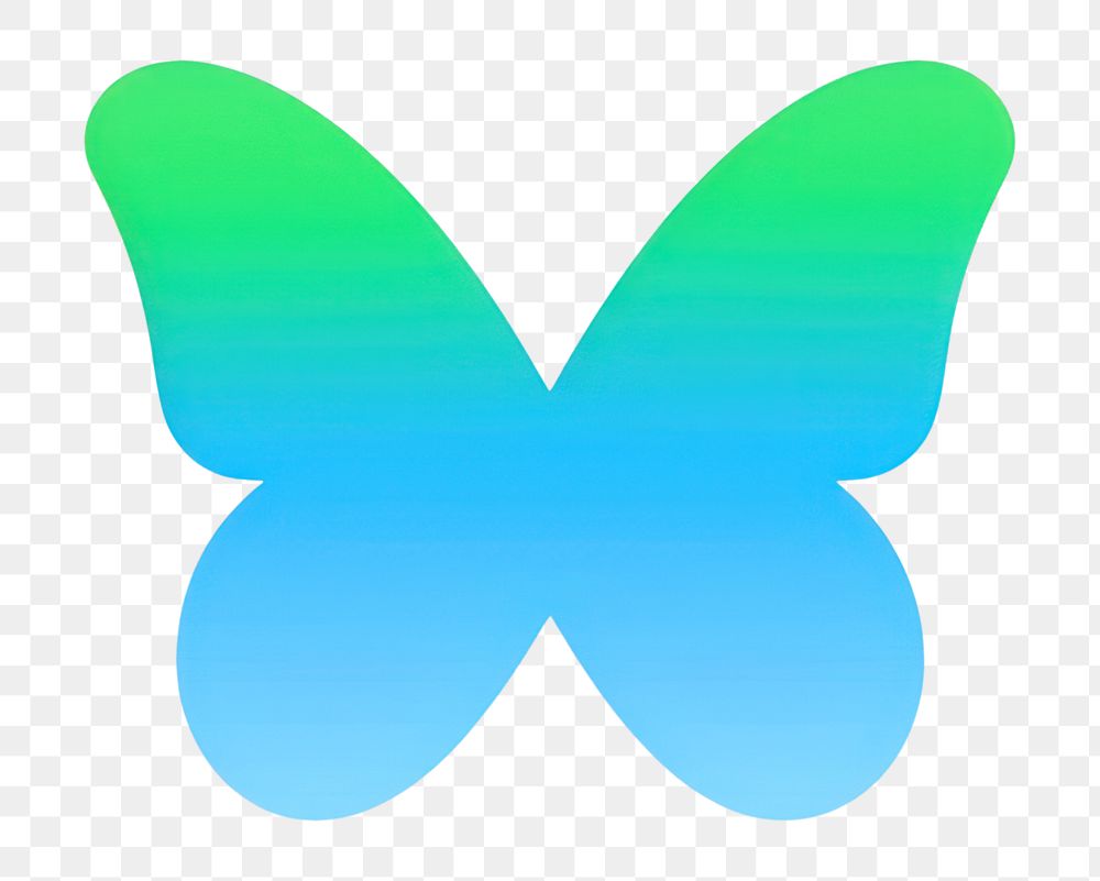PNG Turquoise butterfly circle symbol.