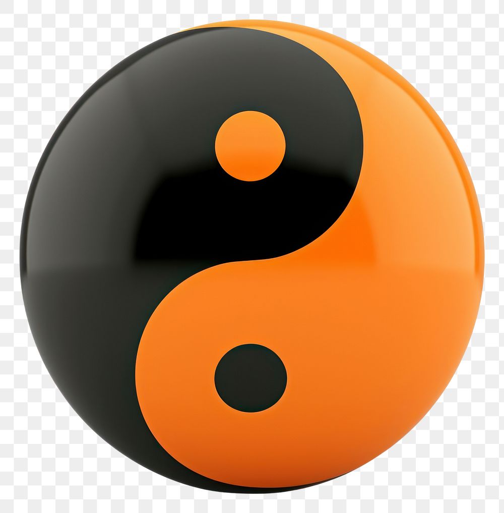PNG Yin-yang symbol number ball white background.