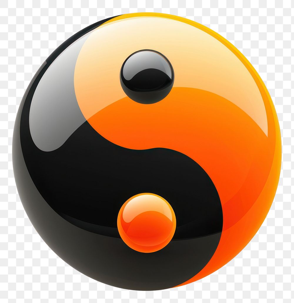 PNG Yin-yang symbol ball white background eight-ball.