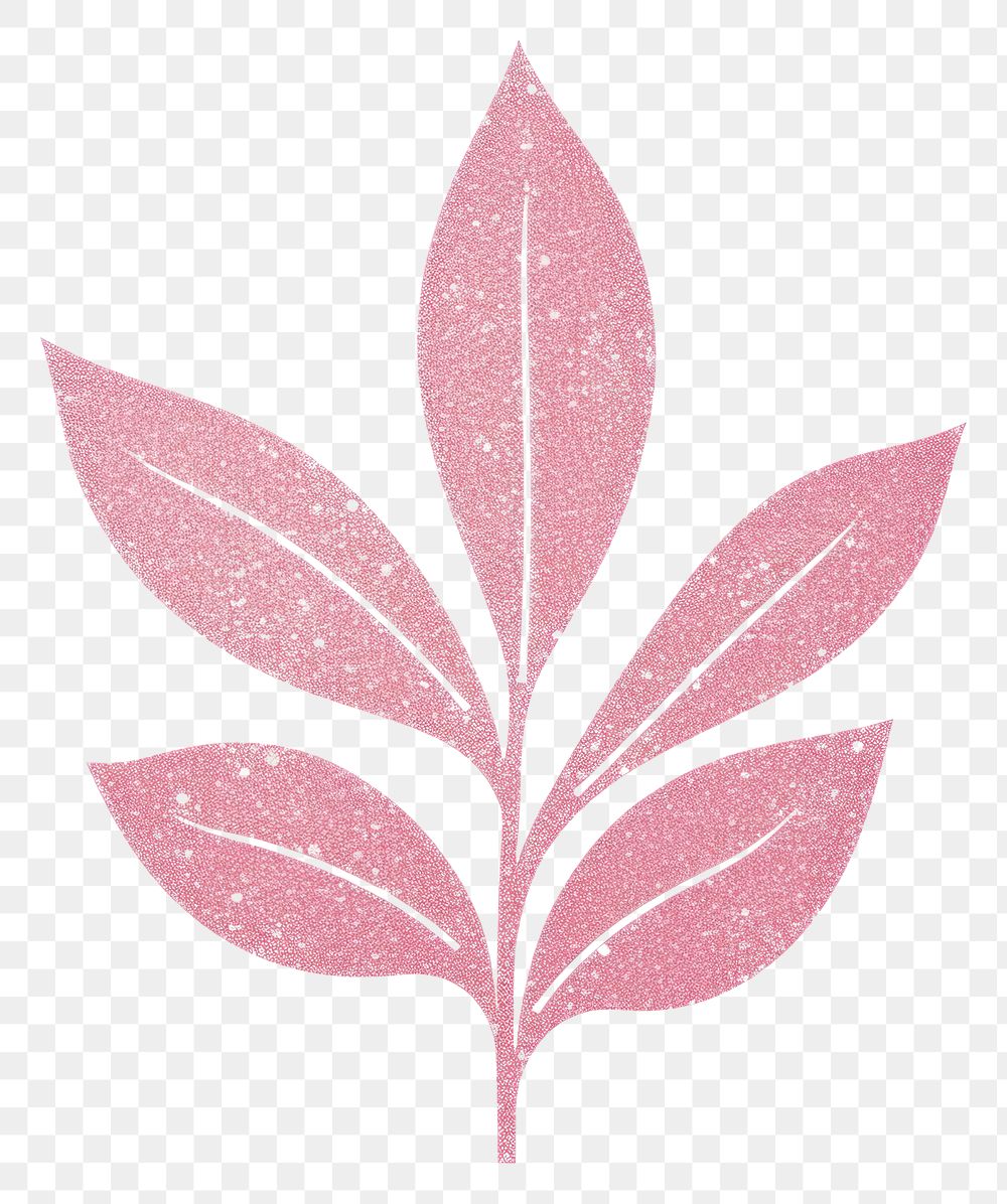 PNG Pink plant icon pattern leaf art.