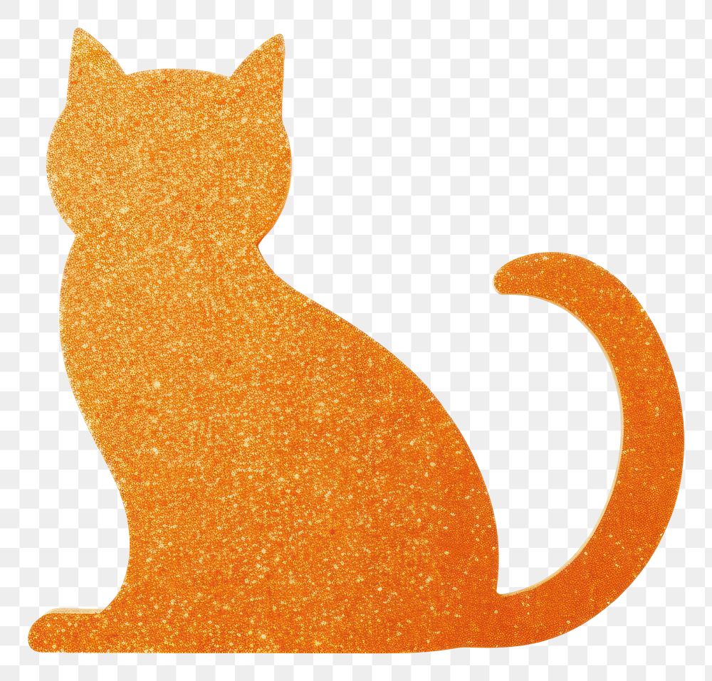 PNG Orange cat icon animal mammal shape.