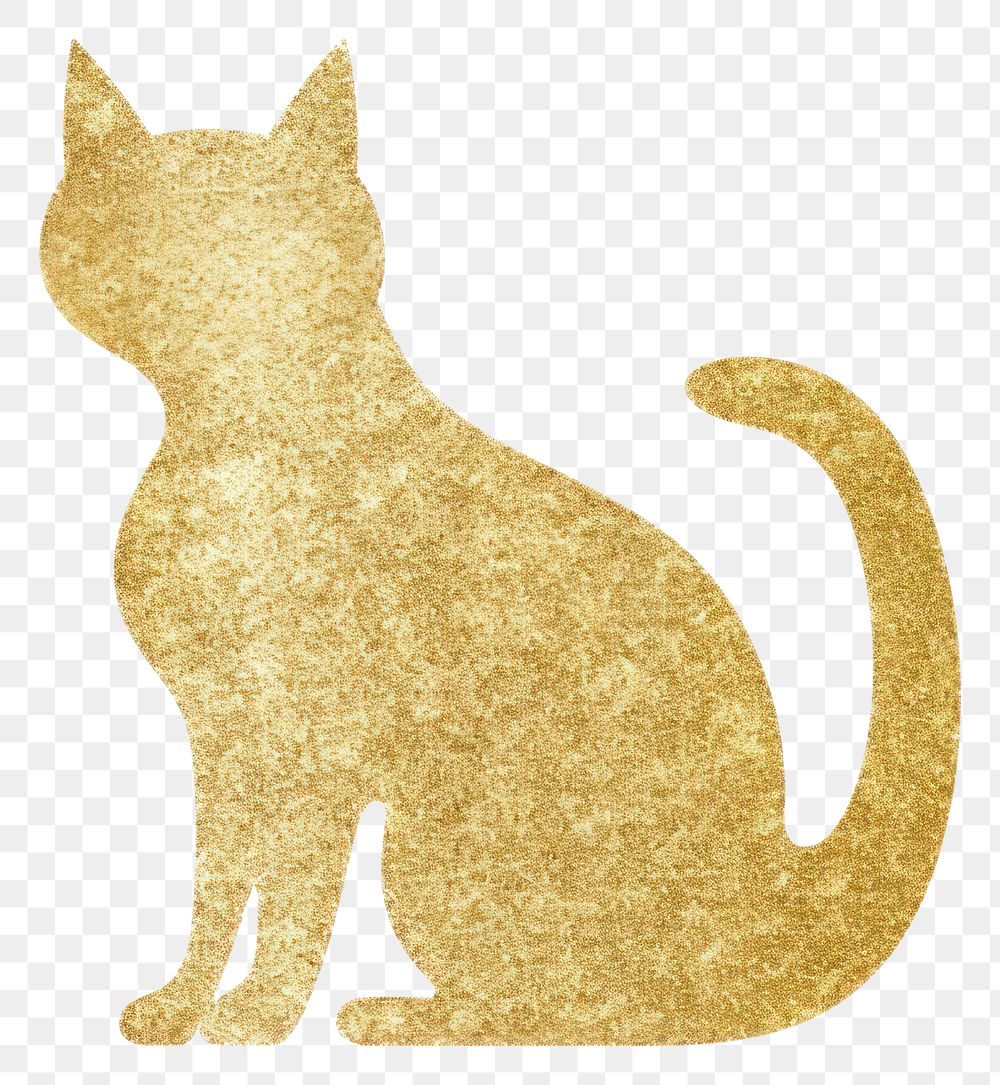PNG Gold cat icon mammal animal pet.