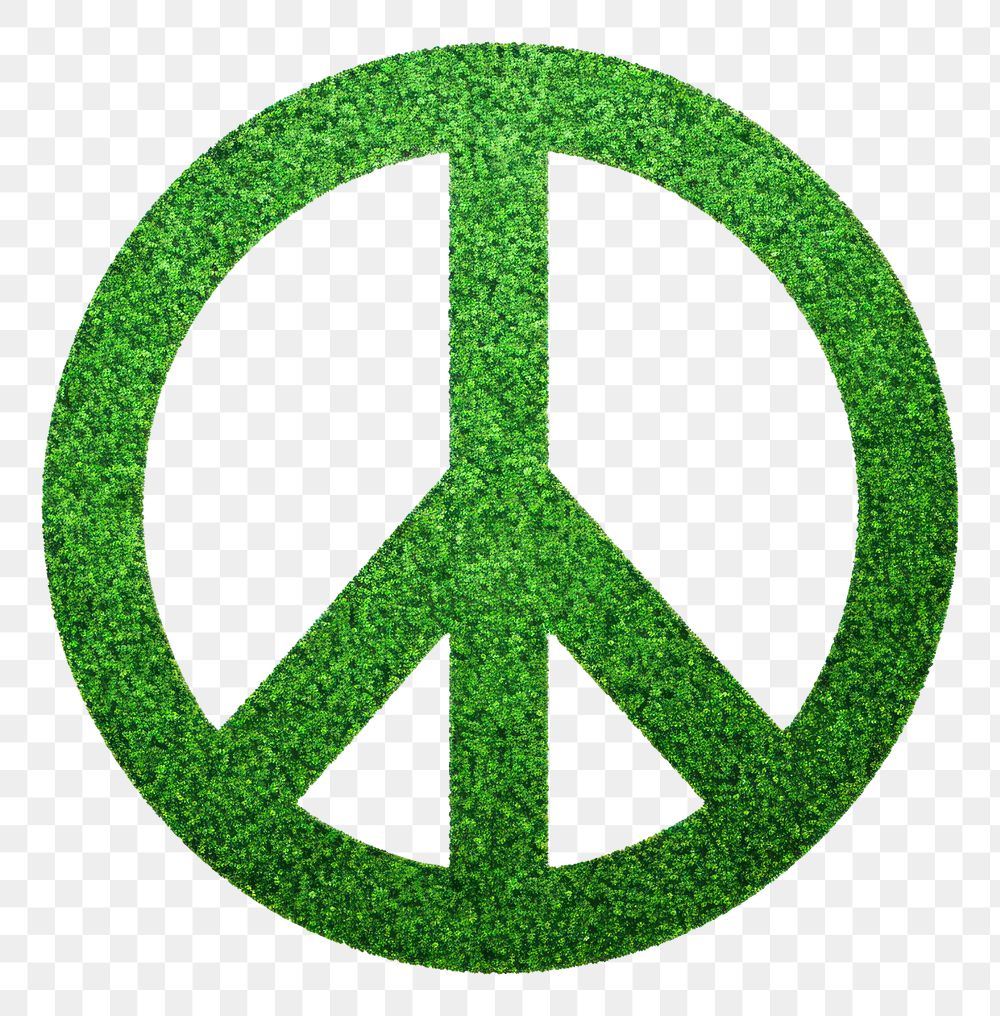 PNG Peace Sign icon green symbol shape.