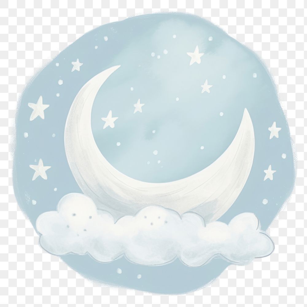 PNG  Cute Moon moon astronomy night.