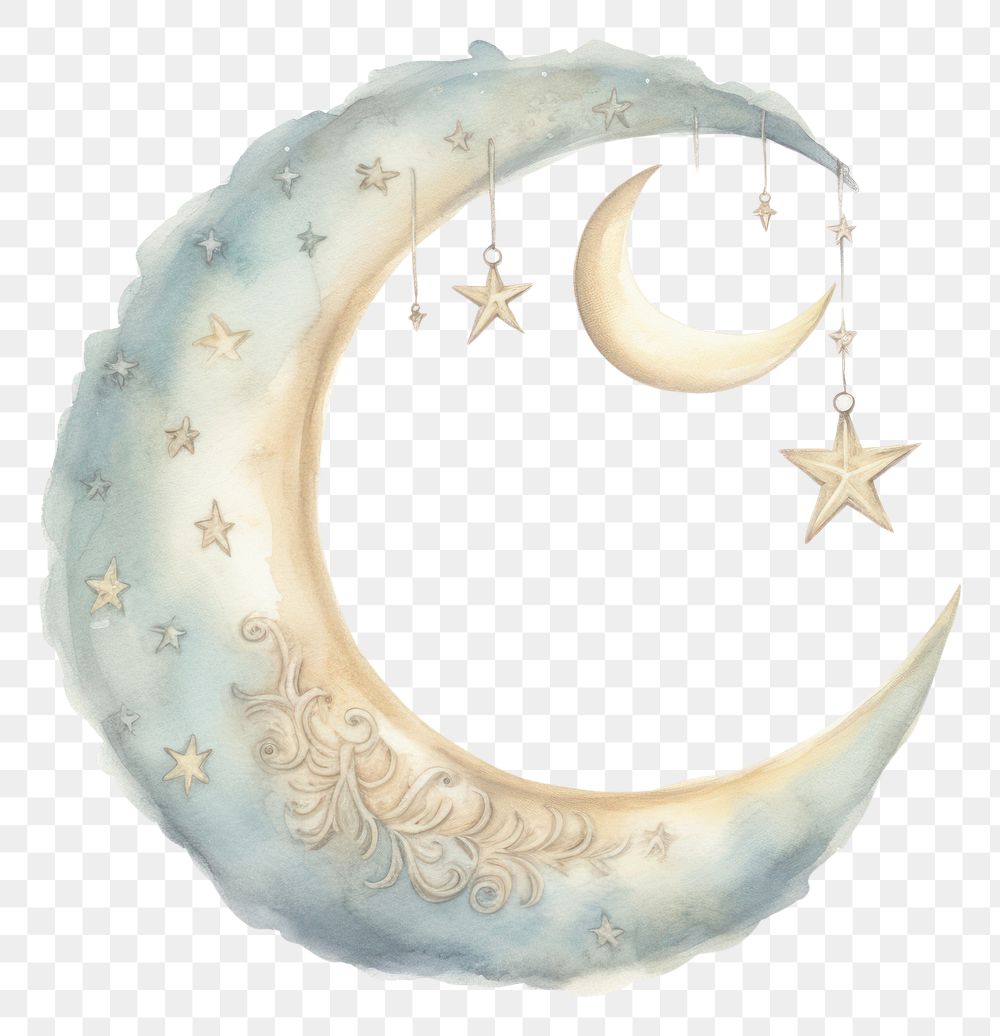 PNG  Cute Moon moon astronomy nature.