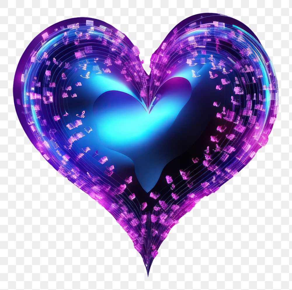 PNG Heart heart violet light.