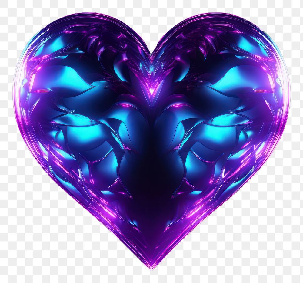 PNG Realistic Heart light heart purple.
