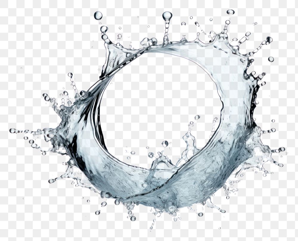 PNG Water splash circle shape refreshment.