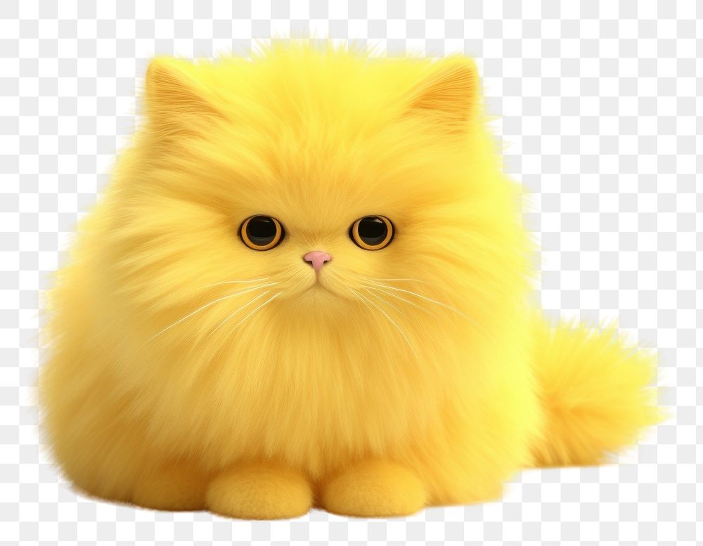 PNG Cat mammal animal yellow.
