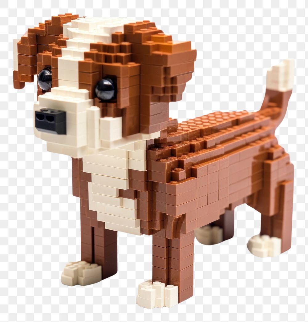 PNG Dog bricks toy white background representation creativity.