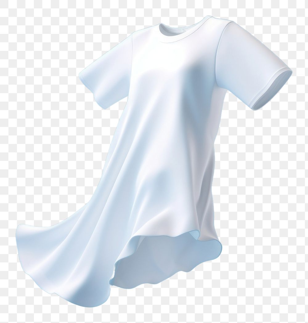 PNG White dress fashion t-shirt coathanger.