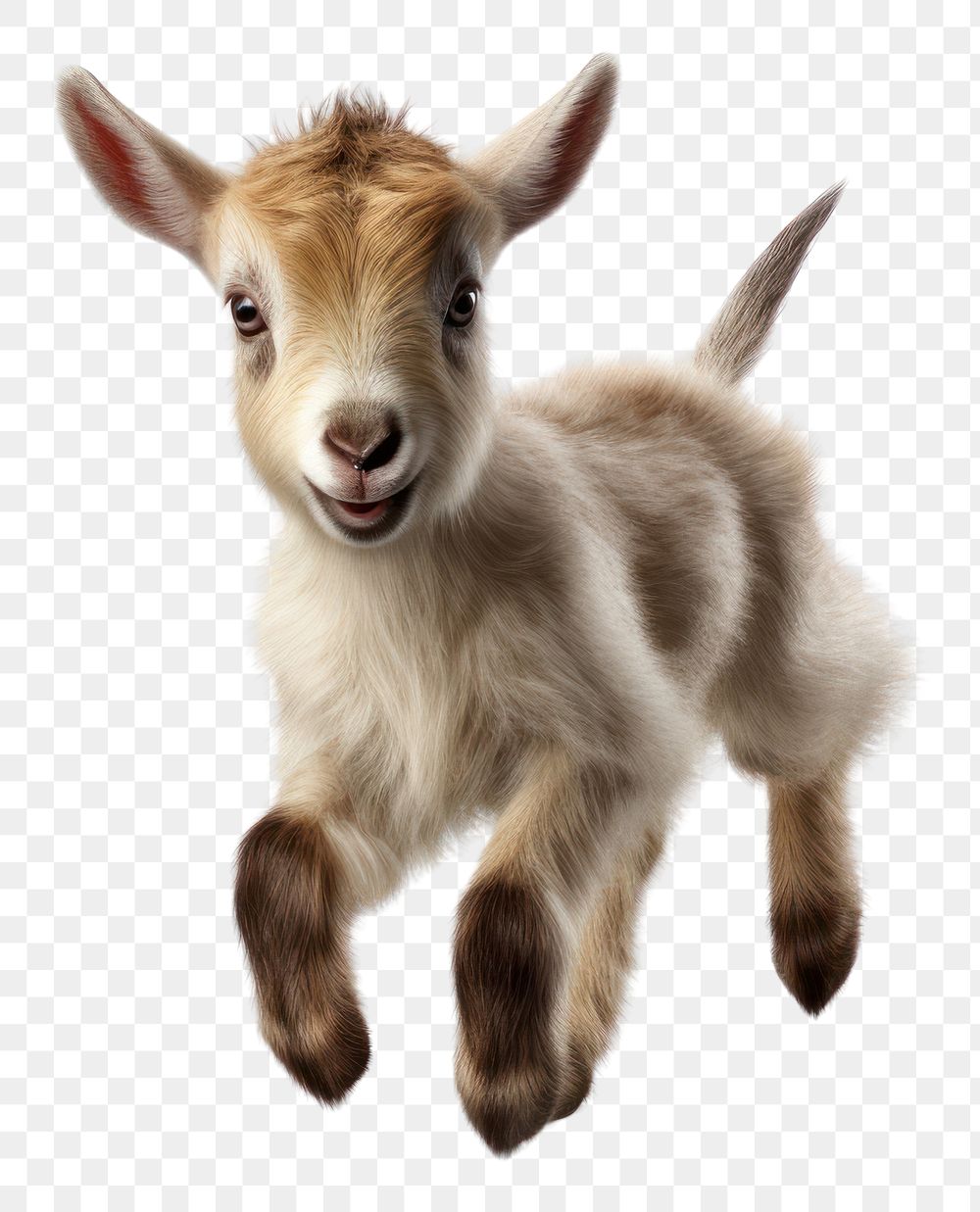 PNG Baby goat jumping livestock mammal animal.