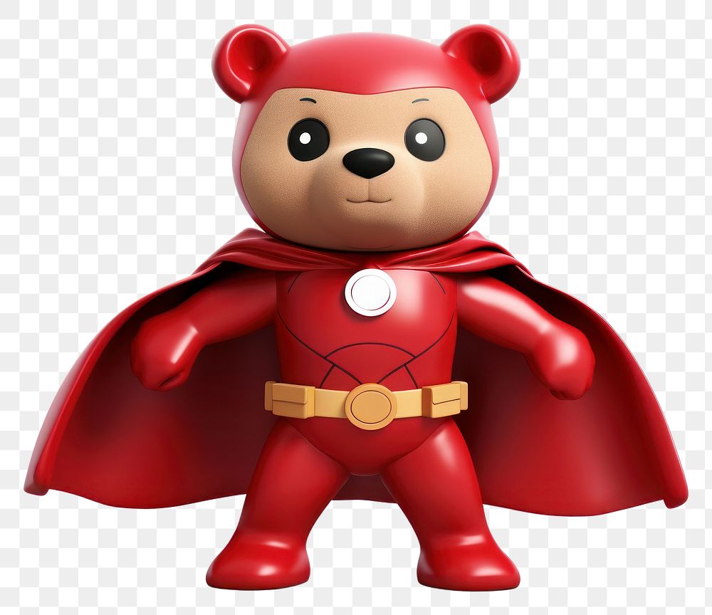 PNG Super hero bear toy representation futuristic.