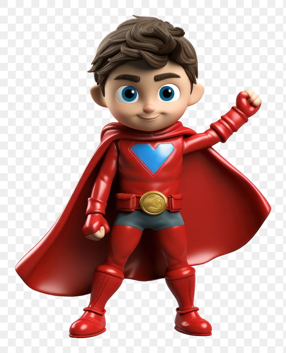 PNG Super hero kid figurine toy white background.