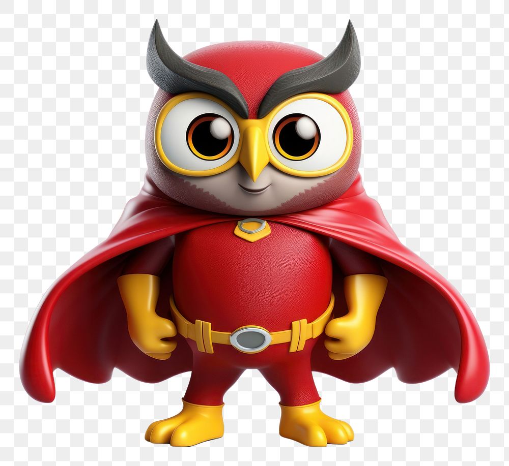 PNG Super hero owl toy white background representation.