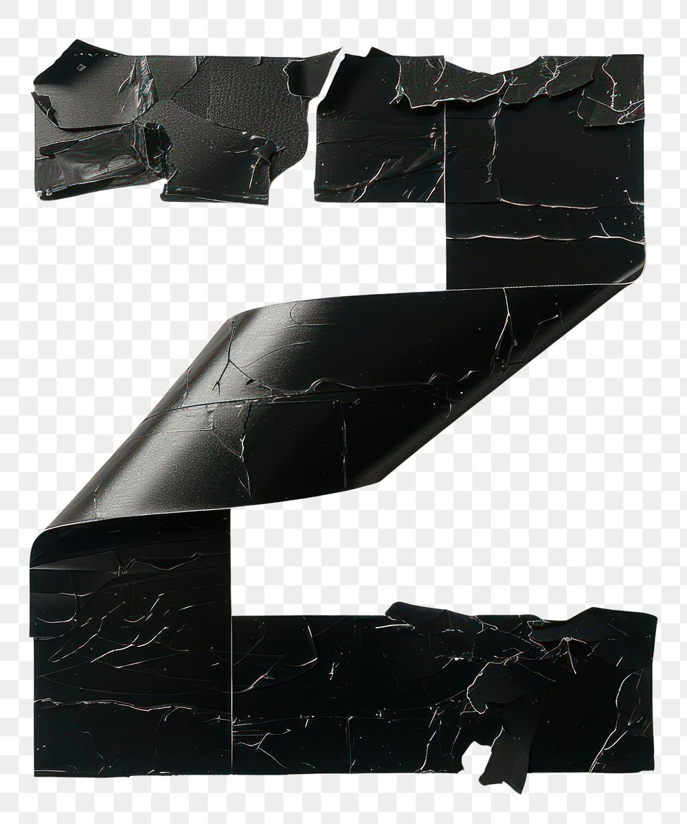 PNG Tape letters number 2 black creativity cracked.